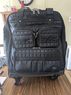 Lug Black Puddle Jumper Wheelie w/ Adjustable Handle (Large Travel Bag)